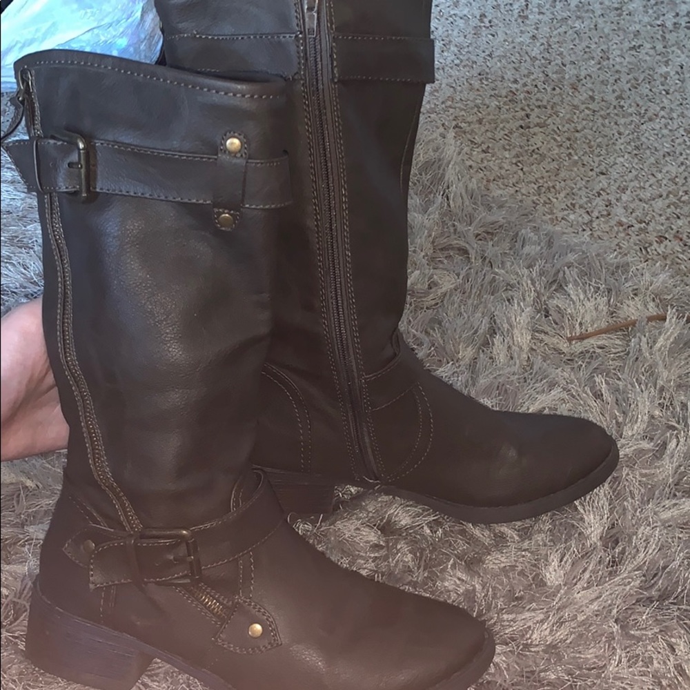 Tall brown boots